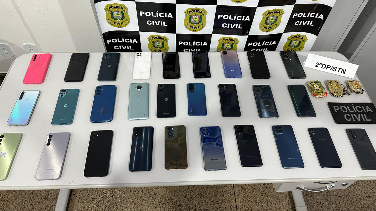 POLÍCIA CIVIL RECUPERA 67 APARELHOS CELULARES ORIUNDOS DE CRIMES PATRIMONIAIS PRATICADOS EM SANTANA